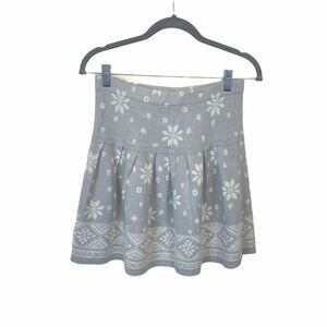 Vera Wang Flake Mini Skirt Princess Womens Gray White Floral Snow Size Small